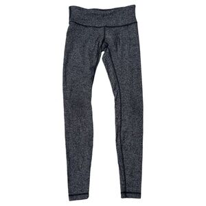Lululemon High Times Pant Giant Black Gray Herringbone Leggings Women’s Size 4